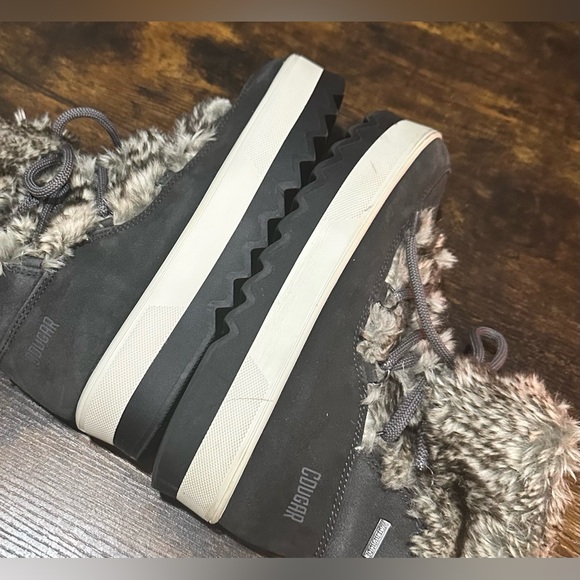 Cougar Women’s Vivian Faux Fur Trim Gray Faux Leather Waterproof Boots Snow - Picture 5 of 10